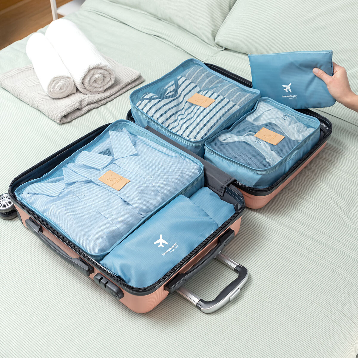 Set med förvaringsväskor för resväskor Luggan InnovaGoods 6 Delar - 2