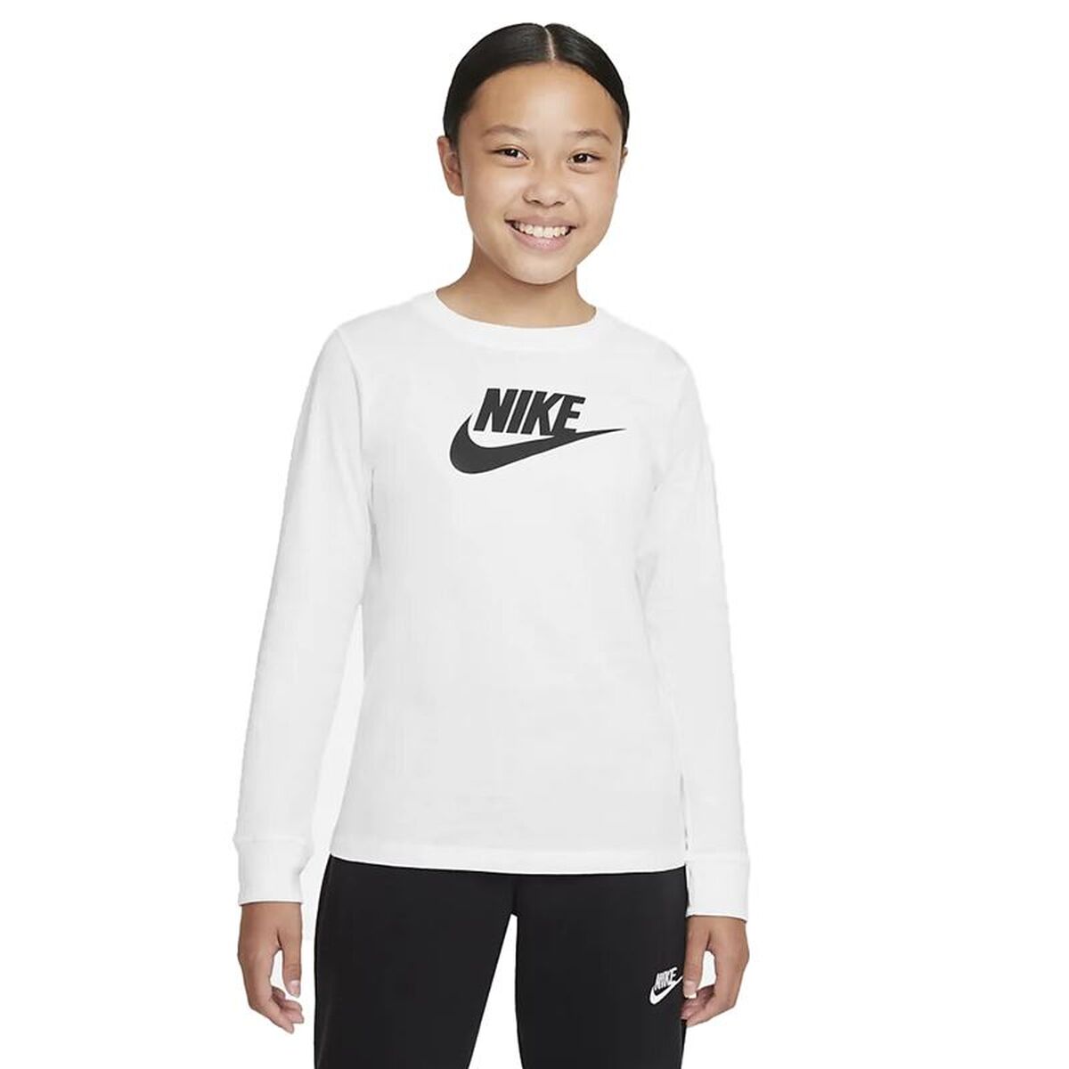 Barn T-shirt med kortärm Nike CZ1260-100 Vit
