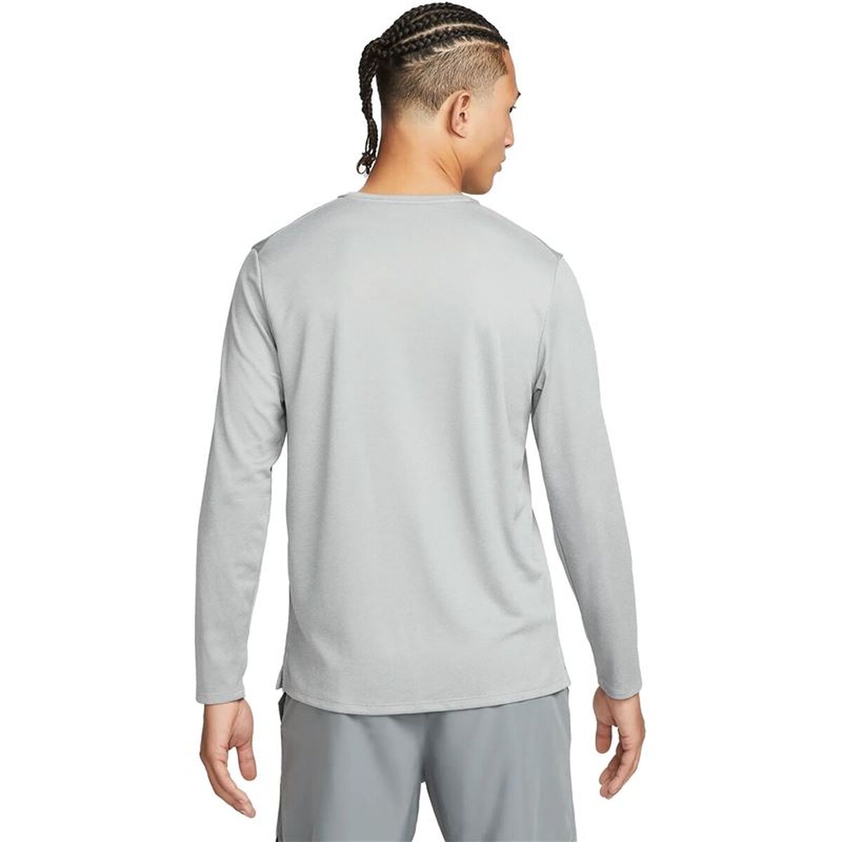 T-shirt med lång ärm Herr Nike Dri-Fit Uv Miler Long-Sl Grå - 2