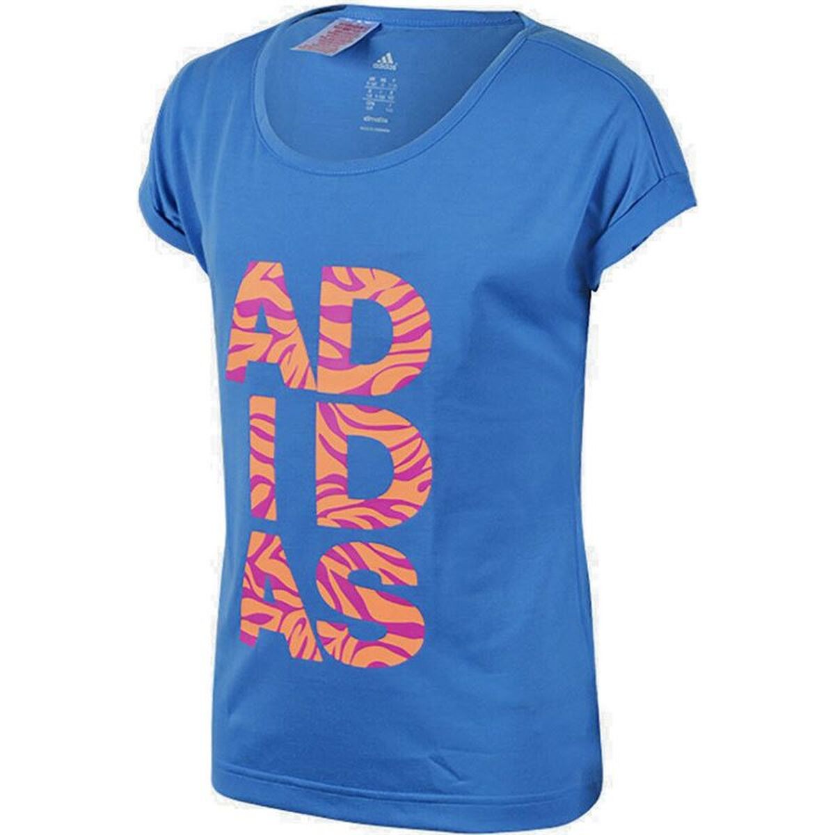 Barn T-shirt med kortärm Adidas Blå