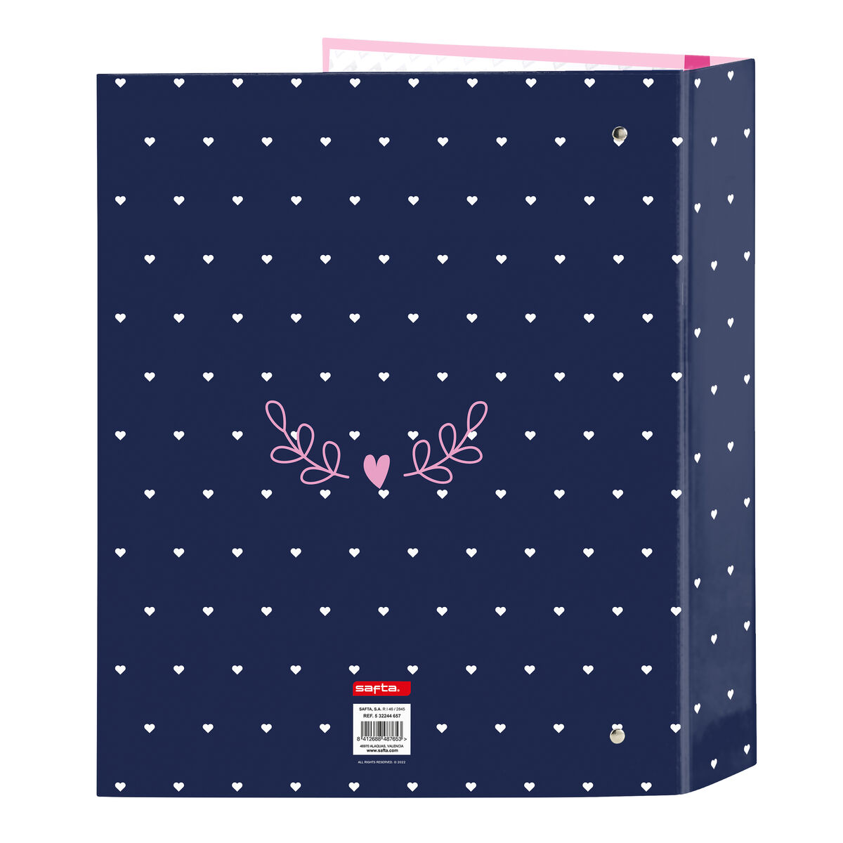Ringpärm Safta Paris Rosa Marinblå A4 27 x 33 x 6 cm - 2