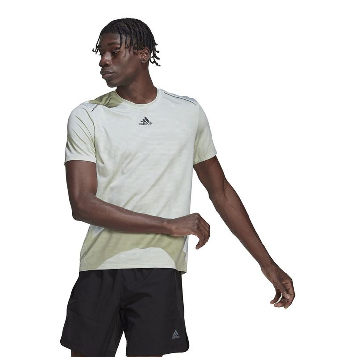 T-shirt med kortärm Herr Adidas Ljusgrön - 2