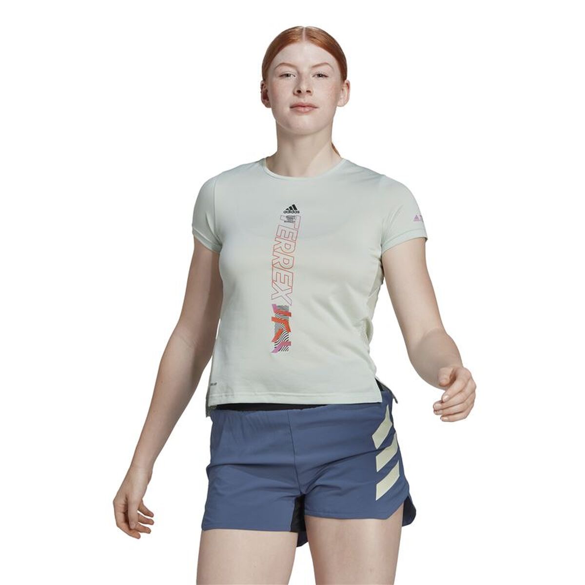 T-shirt med kortärm Dam Adidas HF9288 Beige (XS) - 2