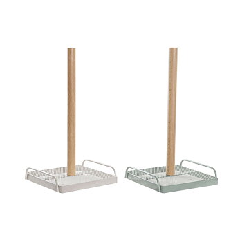 Hushållspappershållare DKD Home Decor Beige Metall Mint Furu (16 x 15 x 29,5 cm) (2 antal)