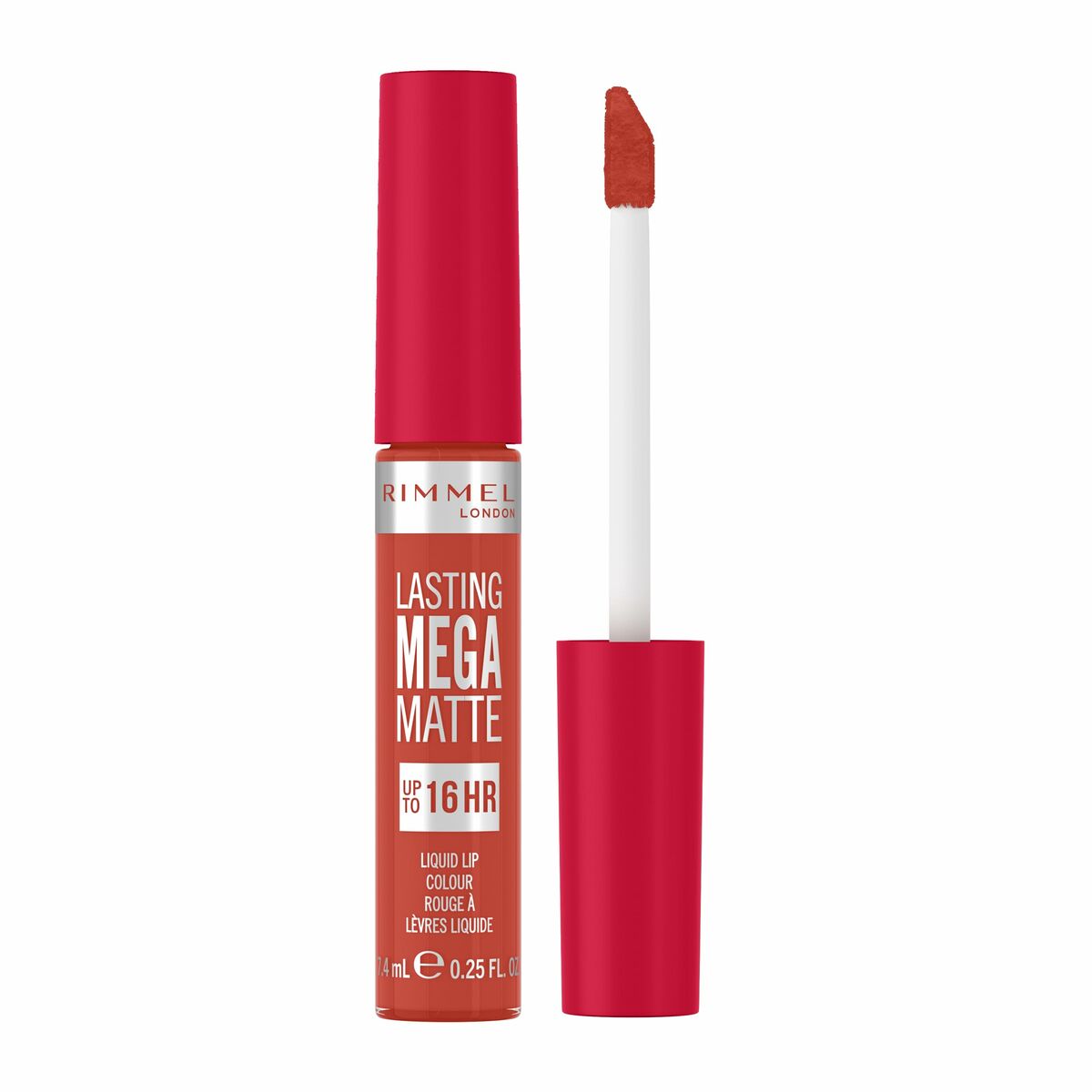 flytande läppstift Rimmel London Lasting Mega Matte Nº 920 Scarlet Flames Nº 920-Scarlet Flames 7,4 ml