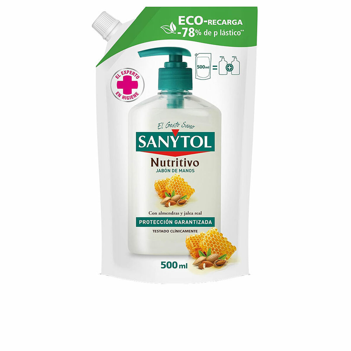 Handtvål Sanytol Sanytol Recambio Eco 500 ml Antibakteriell Näringsmässigt Påfyllning