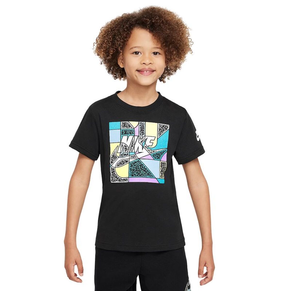 Barn T-shirt med kortärm Nike Nkb Futura Block Svart