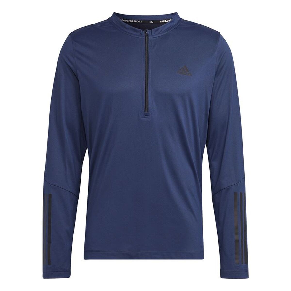 T-shirt med kortärm Herr Adidas 1/4-Zip Mörkblå