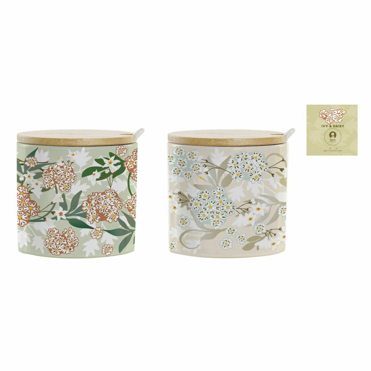 Sockerströare DKD Home Decor Bambu Dolomite (7,5 x 7,5 x 7,5 cm) - 2