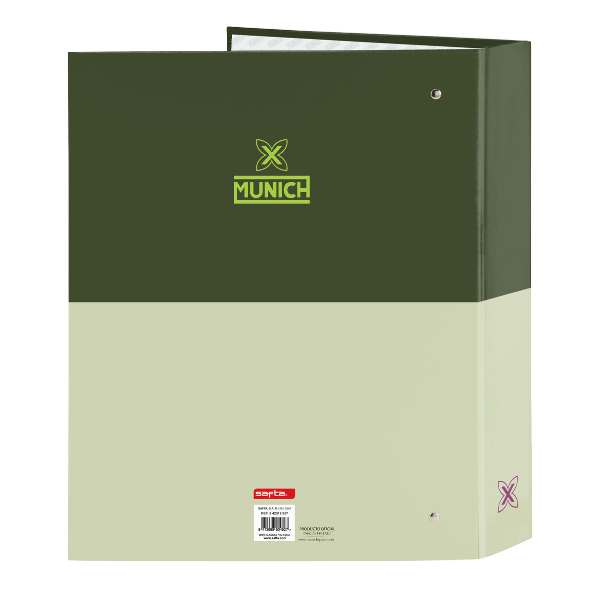 Ringpärm Munich Bright khaki Grön A4 27 x 33 x 6 cm - 2