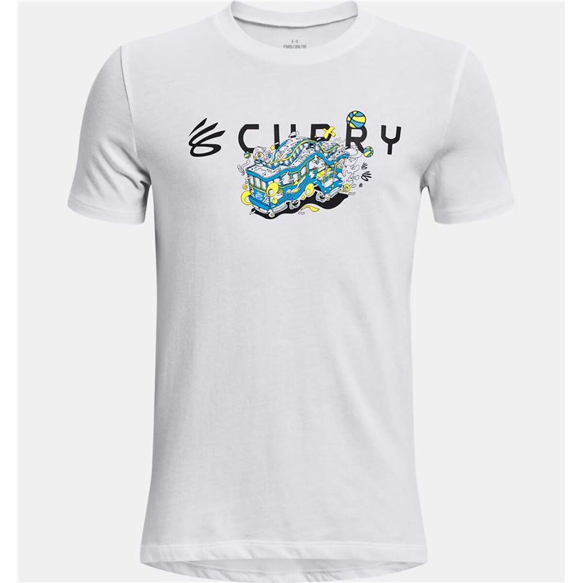 Barn T-shirt med kortärm Under Armour 1374219-100 Vit - 2