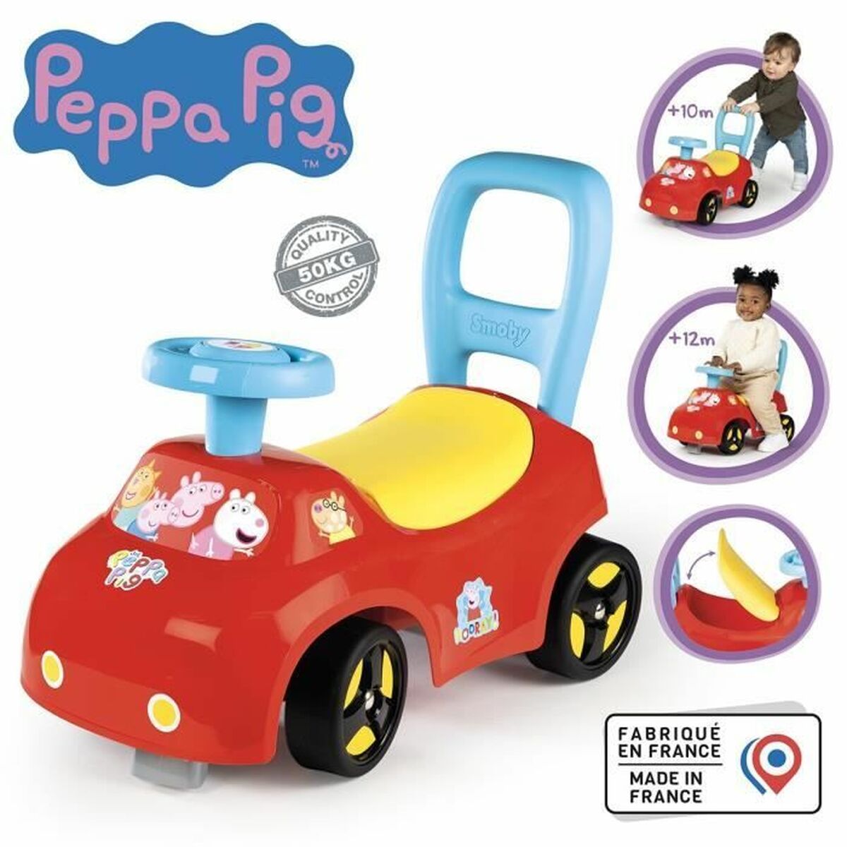 Trehjuling Smoby Peppa Pig 2 i 1 - 2
