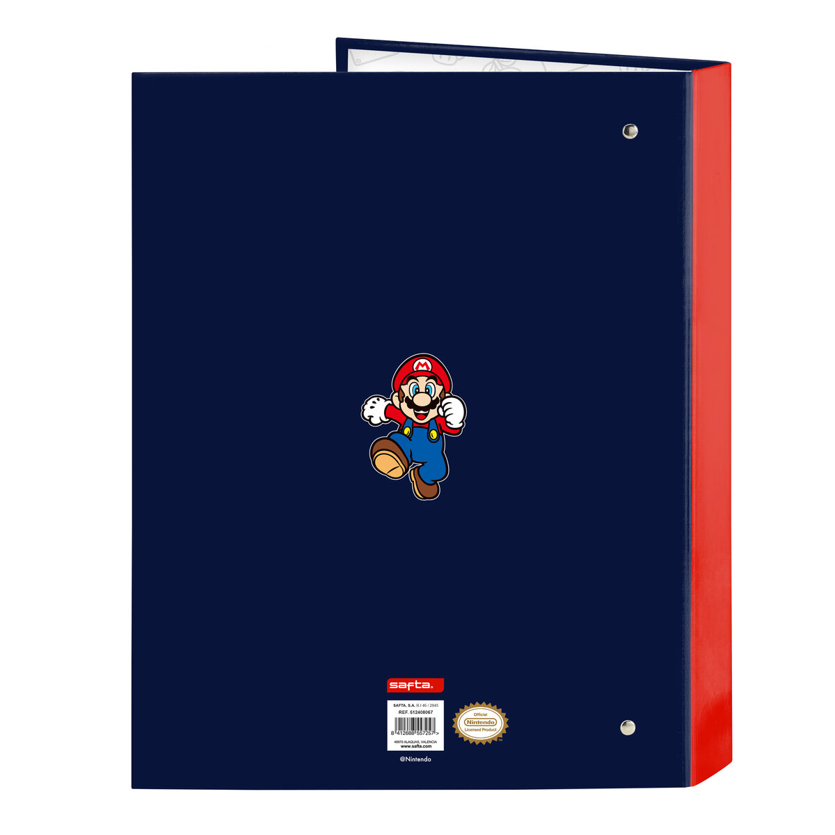 Ringpärm Super Mario World Marinblå A4 26.5 x 33 x 4 cm - 2