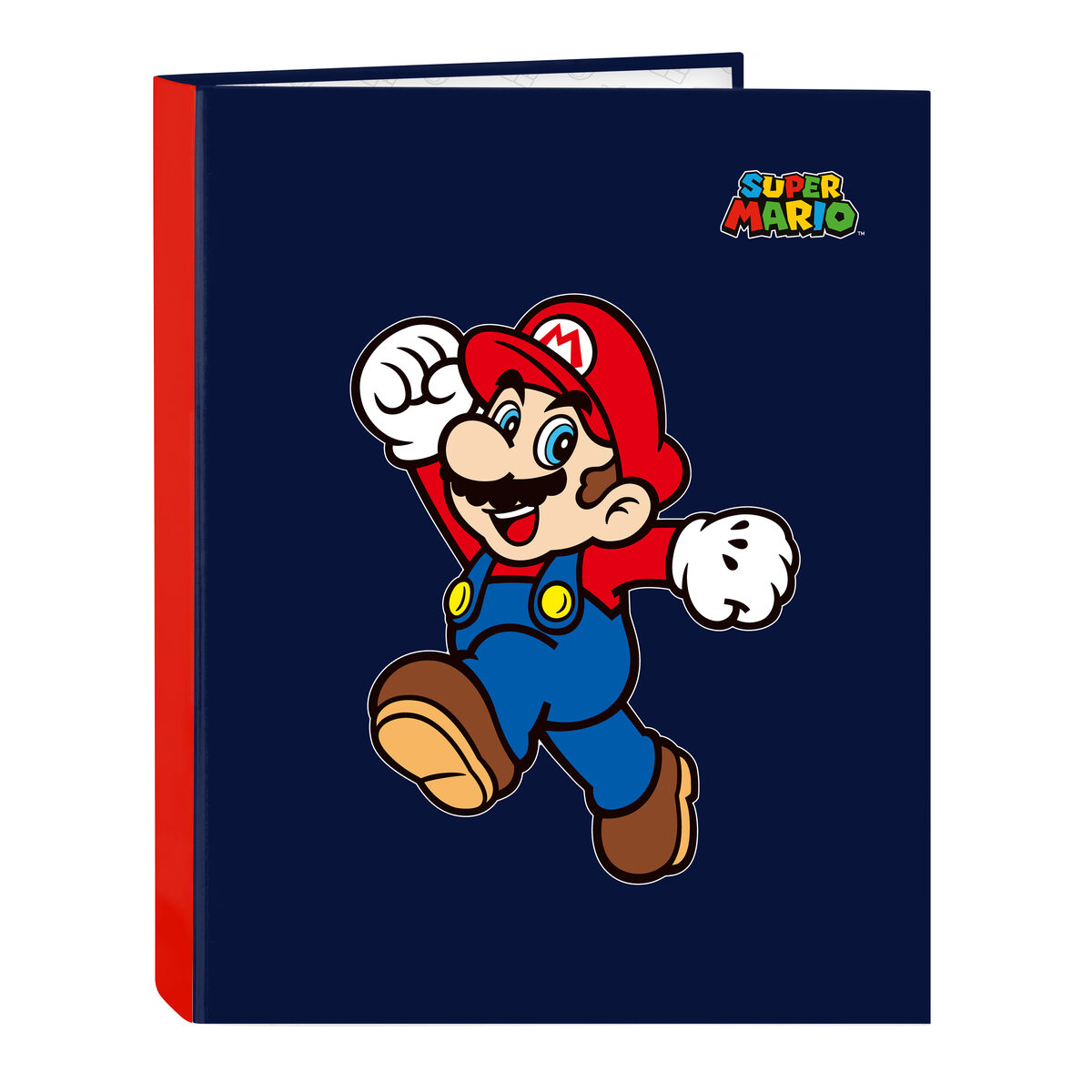 Ringpärm Super Mario World Marinblå A4 26.5 x 33 x 4 cm