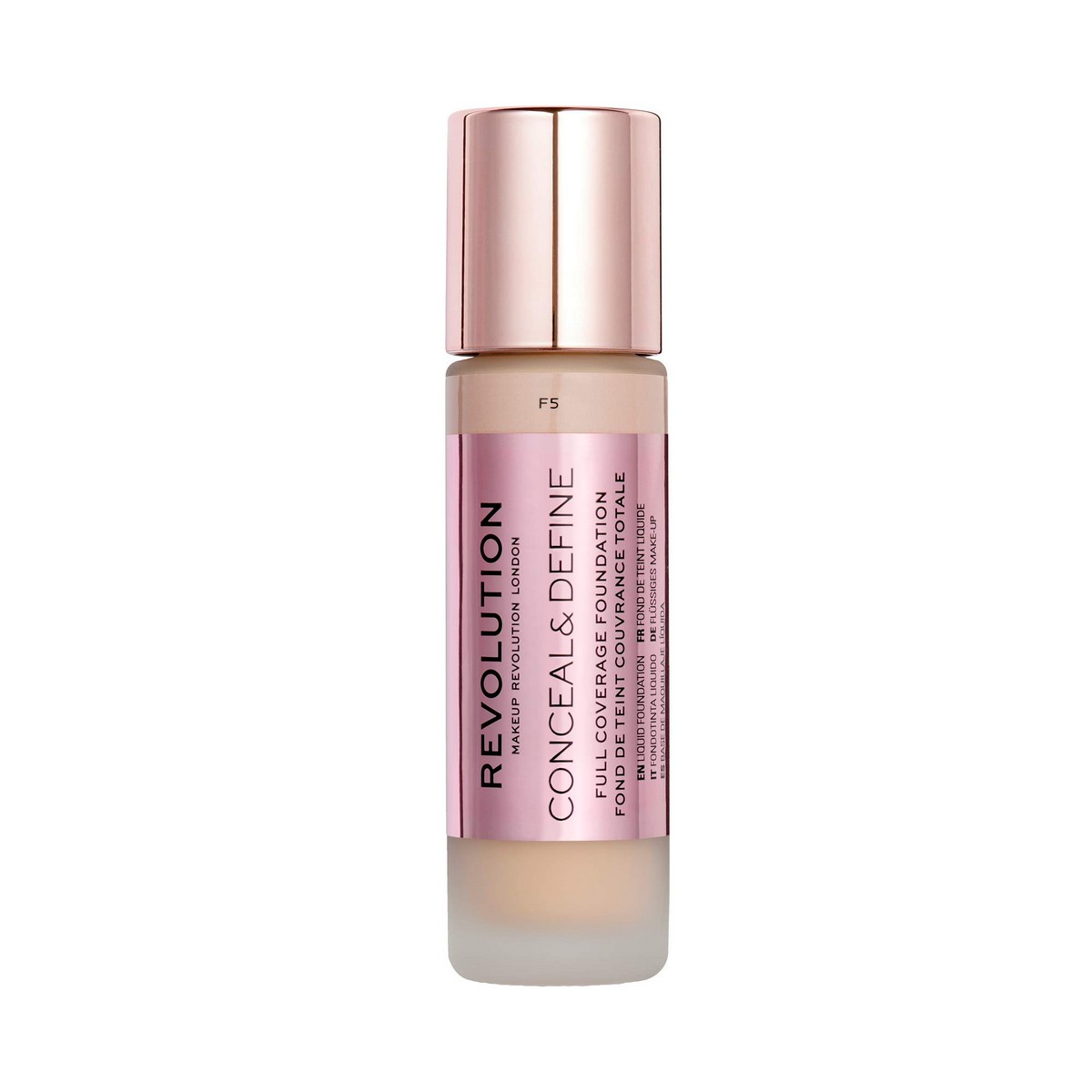 Flytande makeupbas Revolution Make Up Conceal Define Nº F5 23 ml