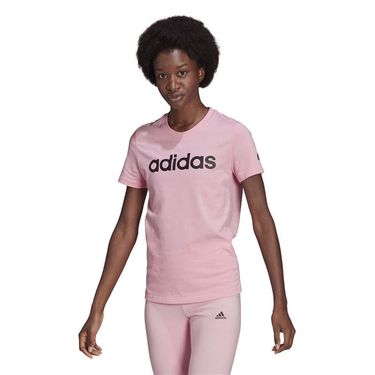 T-shirt med kortärm Dam Adidas Rosa - 2