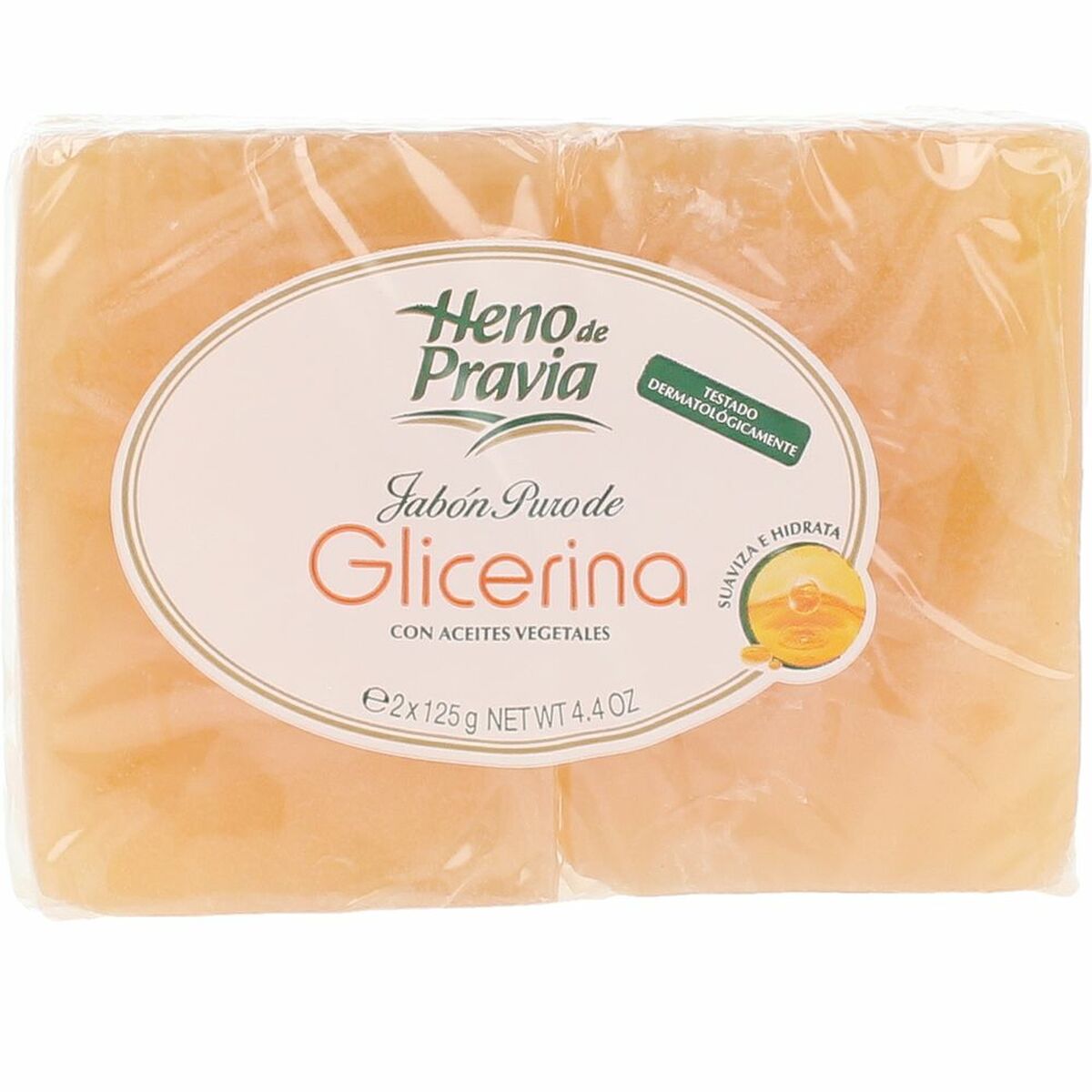 Tvål med naturligt glycerin Heno De Pravia Aceites Vegetales 125 g 2 antal
