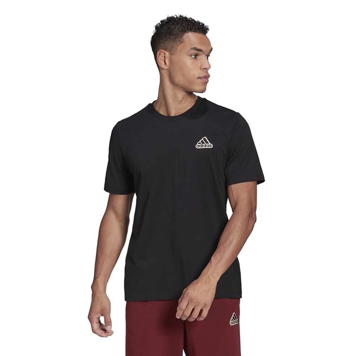 T-shirt med kortärm Herr Adidas HE1817 Svart (S) - 2