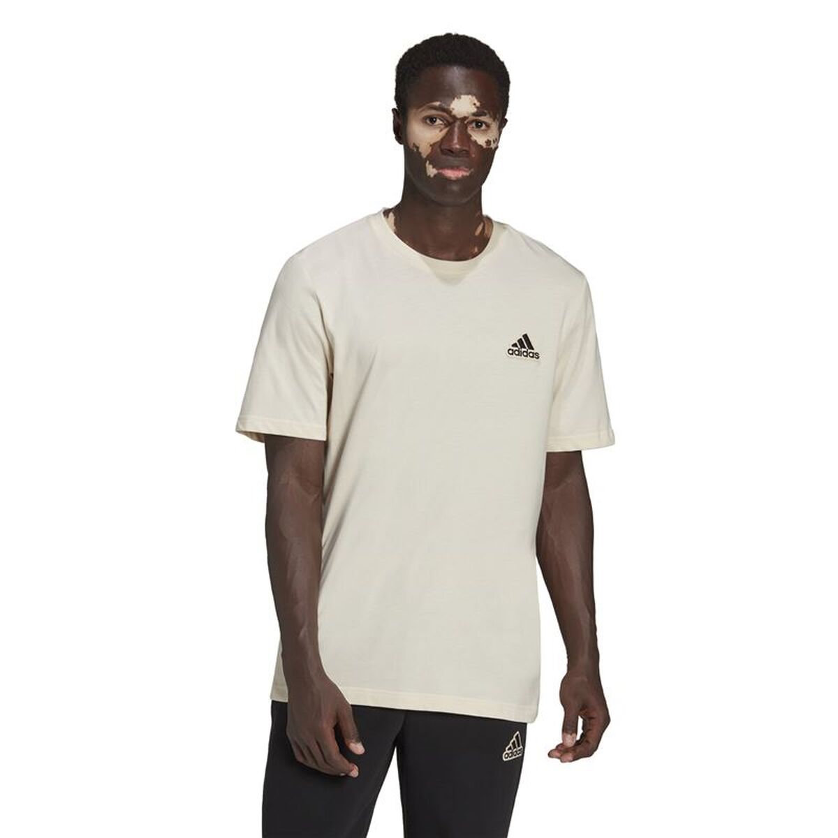 T-shirt med kortärm Herr Adidas Essentials Feelcomfy Beige - 2