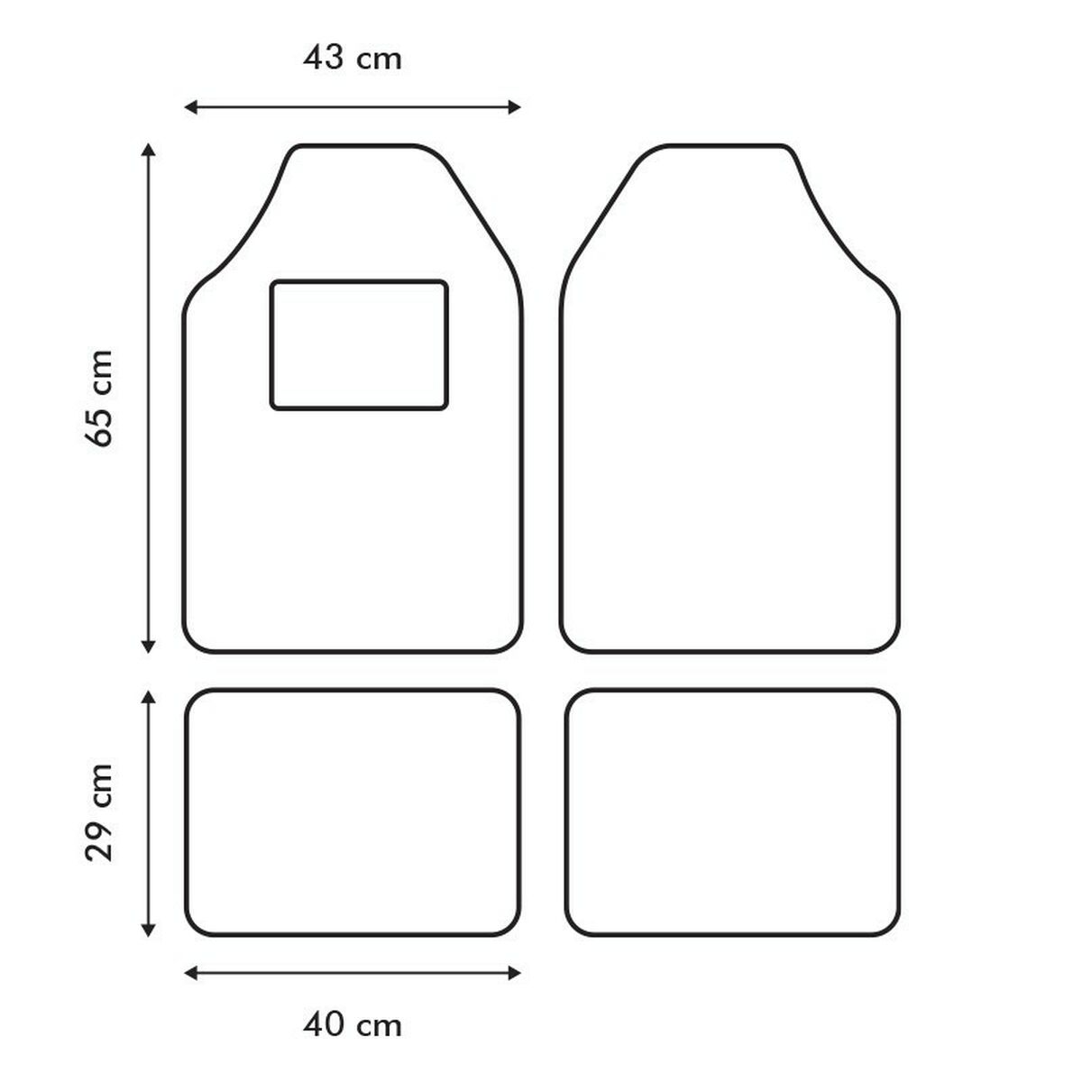 Set med bilgolvmattor MOMO MOMLCM4ITBK - 2