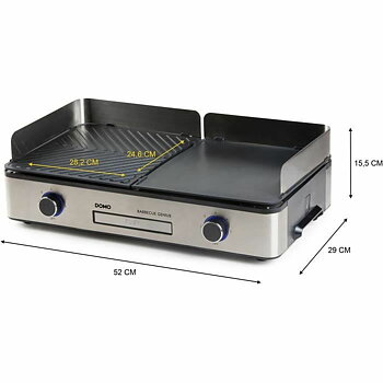 Grillplatta DOMO Svart 2200 W