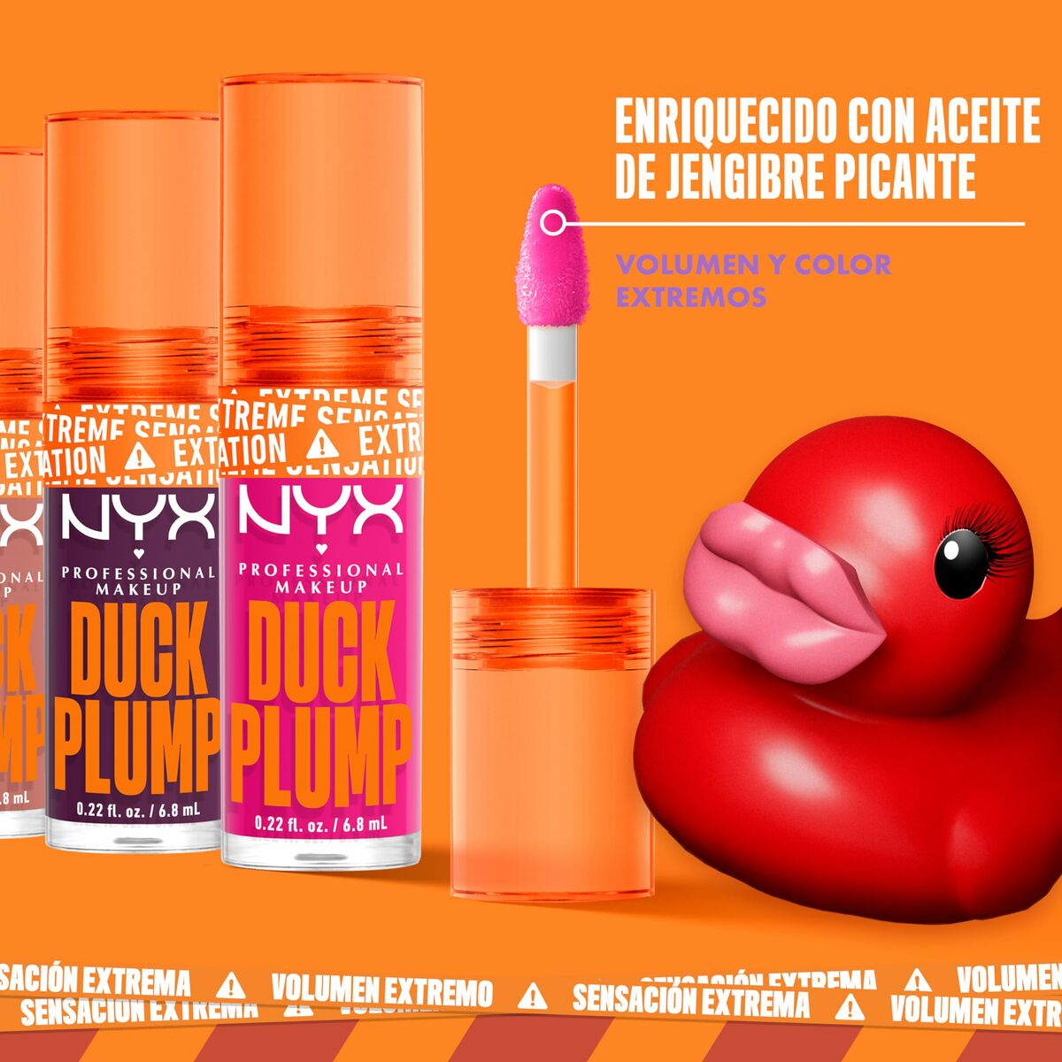 Läppglans NYX Duck Plump Strike a rose 6,8 ml - 2