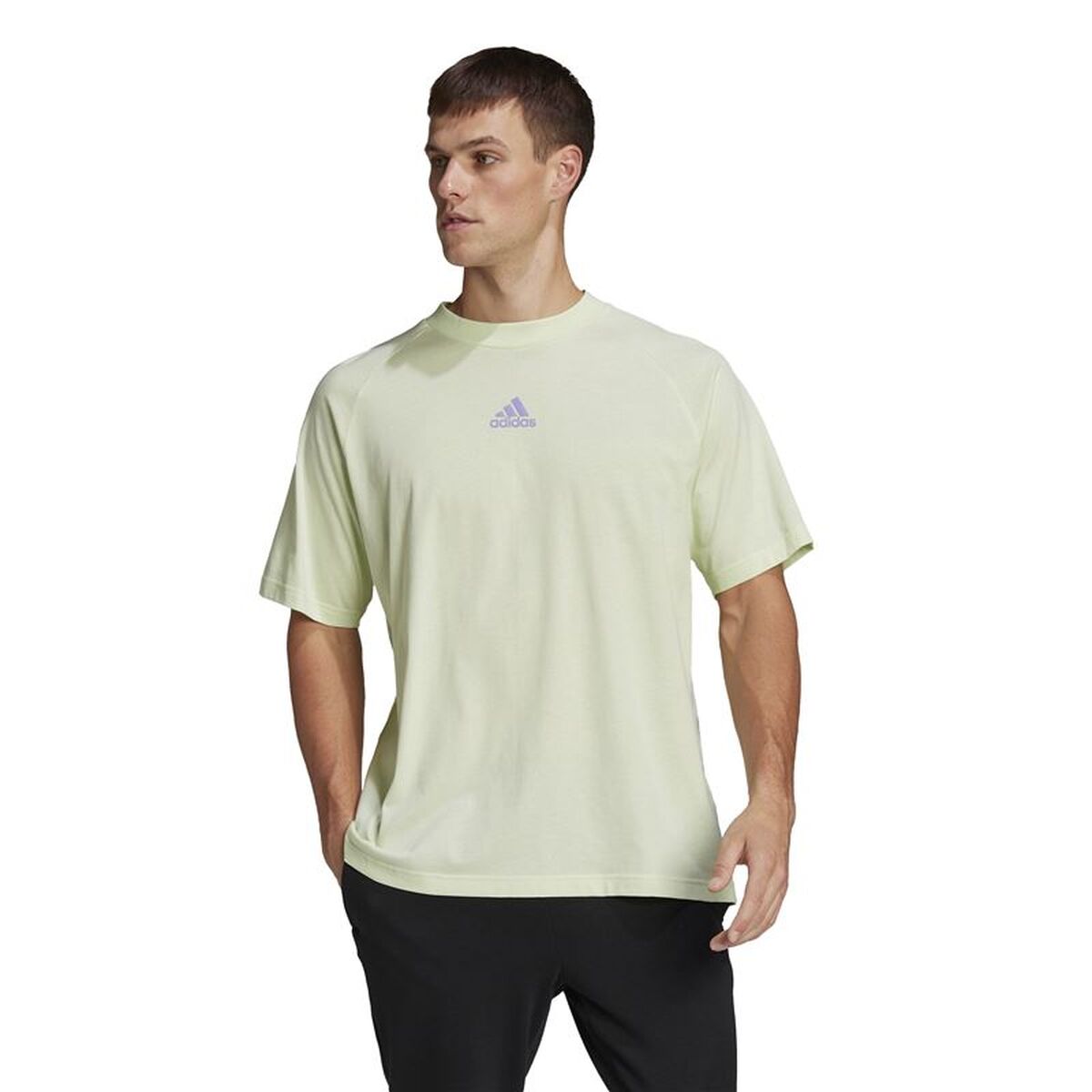 T-shirt med kortärm Herr Adidas Essentials brandlove Gul - 2