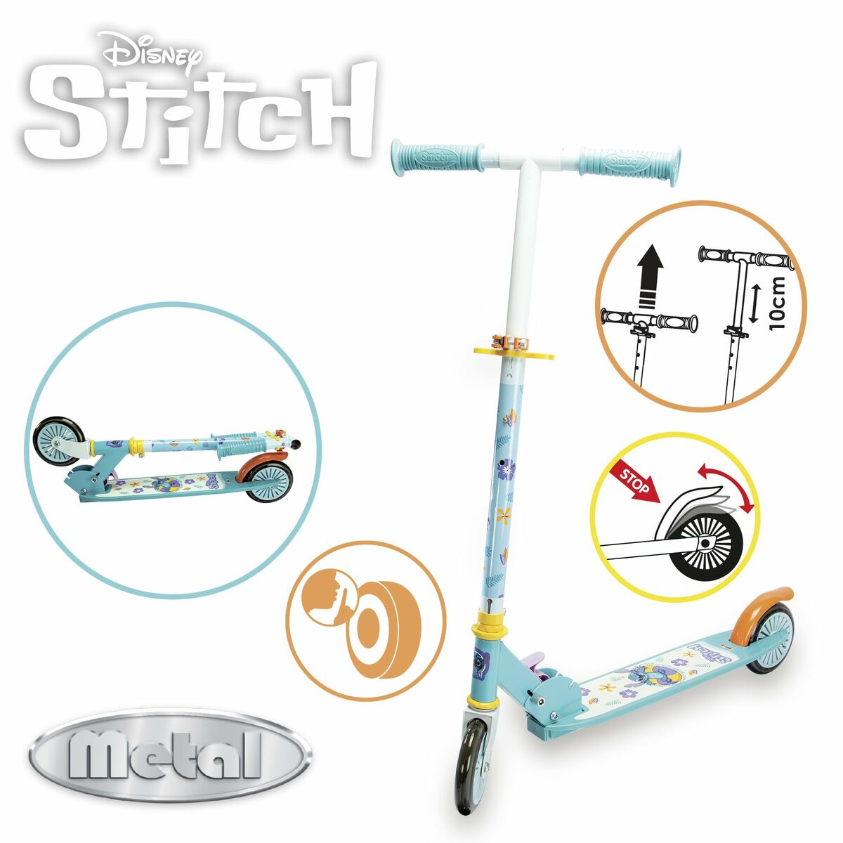Sparkcykel Smoby Stitch 2R Blå Metall Plast - 3