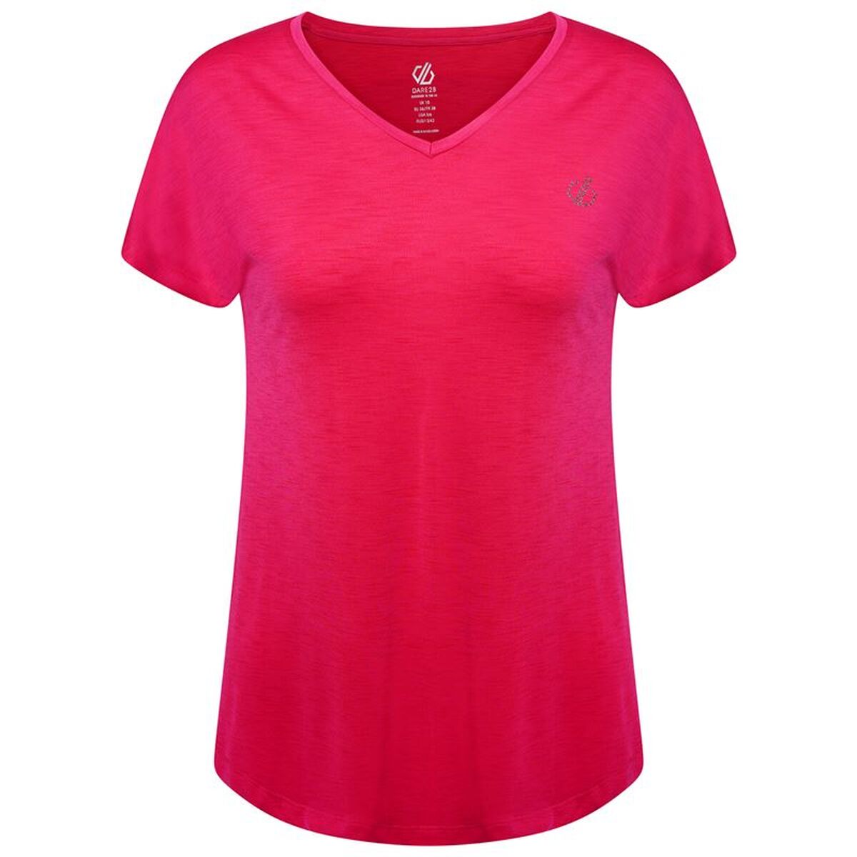 T-shirt med kortärm Dam Dare 2b DWT566-3BK Mörkrosa (S)