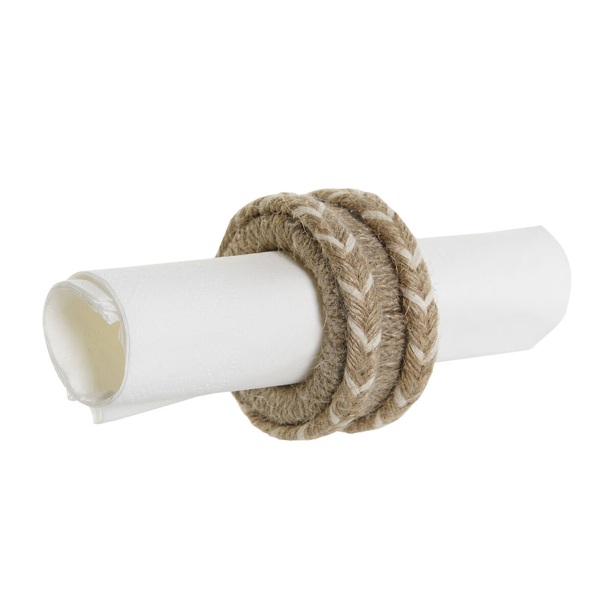 Dukring DKD Home Decor Naturell Jute Mangoträ 6 x 3 x 6 cm 4 Delar - 2