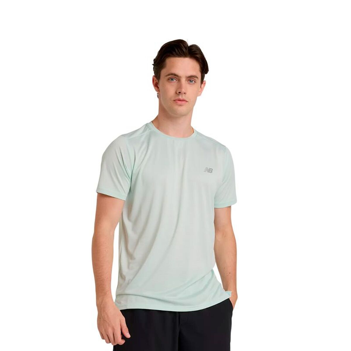 T-shirt med kortärm Herr New Balance Sport Essentials Ljusblå