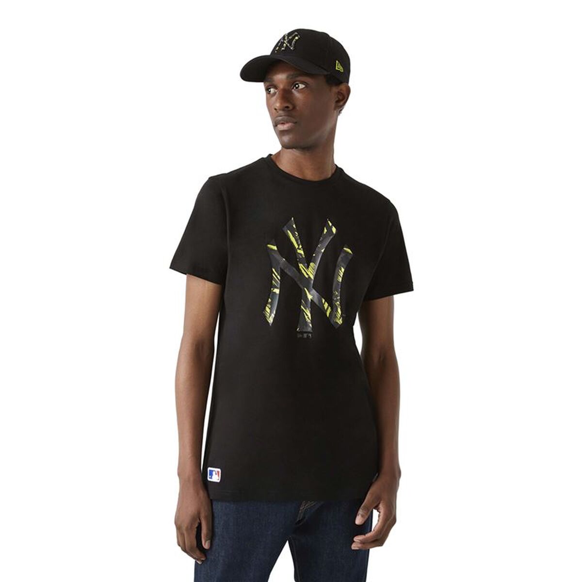 T-shirt med kortärm Herr New Era 12827252 Svart (XL)