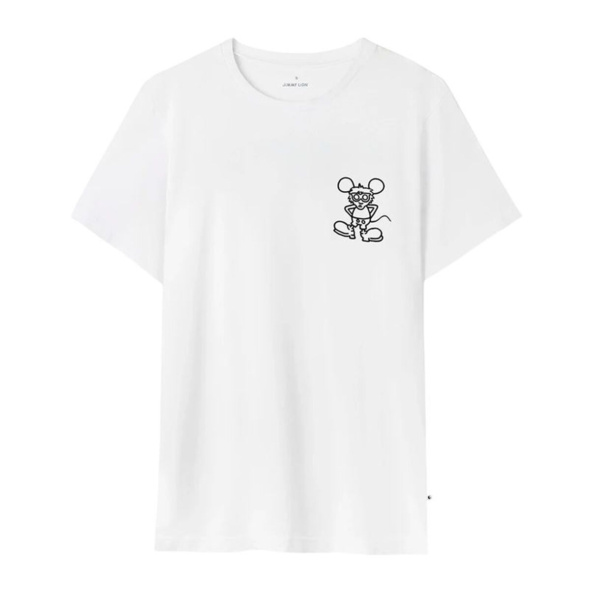 T-shirt med kortärm Herr Jimmy Lion Keith Haring x Jimmy Lion Vit