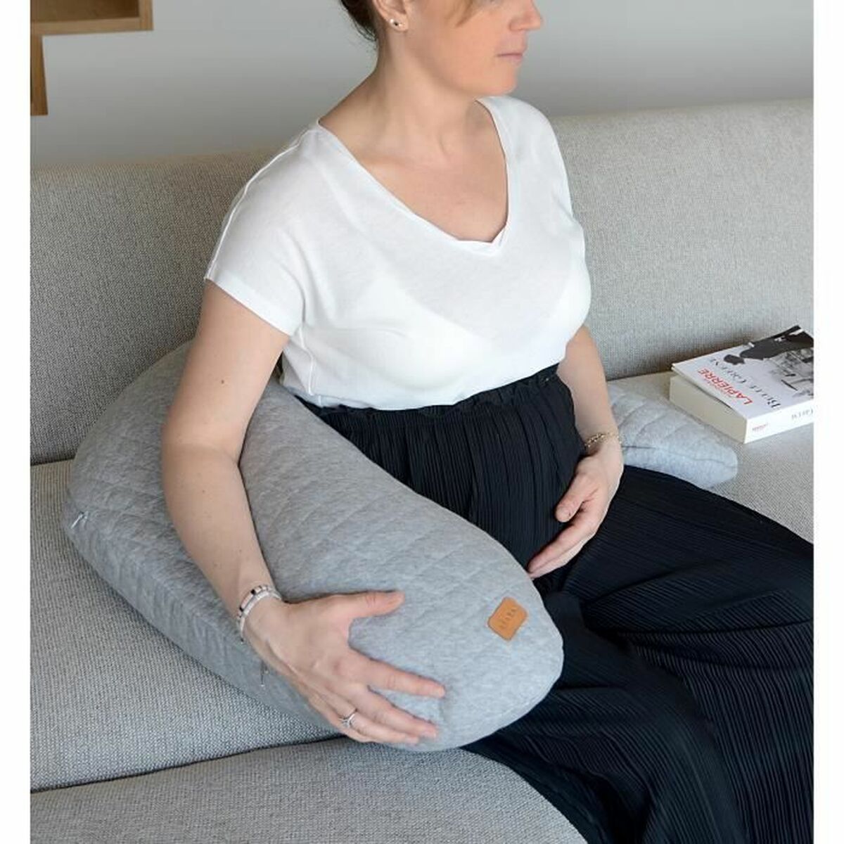Breastfeeding Cushion Béaba Big Flopsy Grå - 4