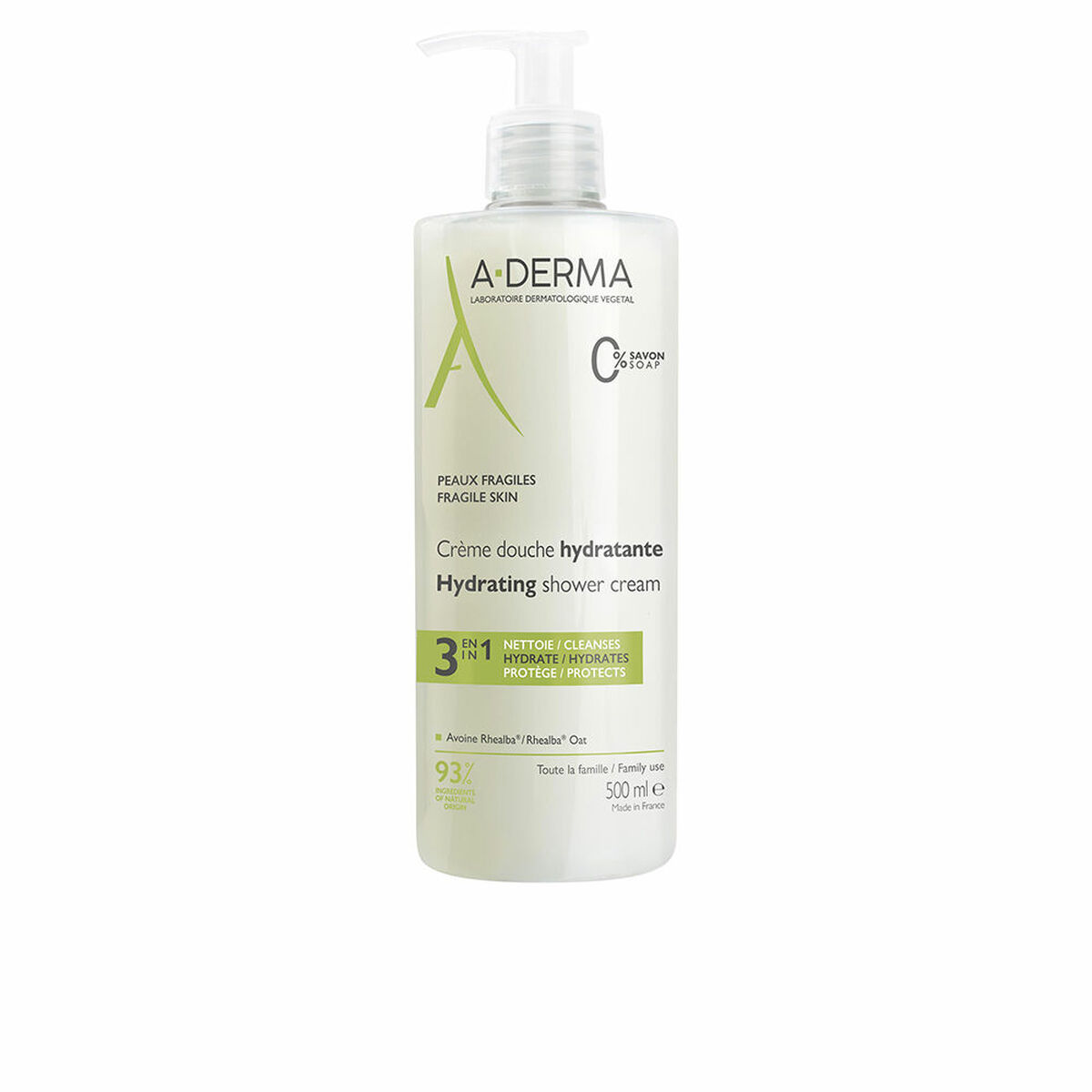 Duschkräm A-Derma LES INDISPENSABLES 500 ml