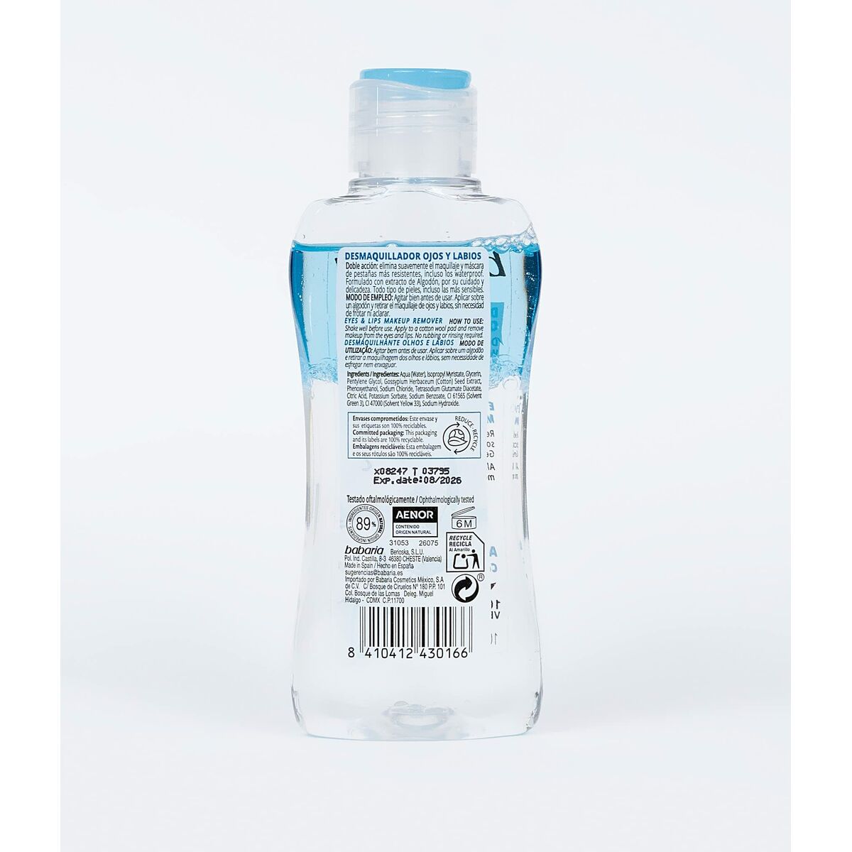 Tvåfasig ansiktsrengöring Babaria Desmaquillador Bifasico 100 ml Ögon - 2