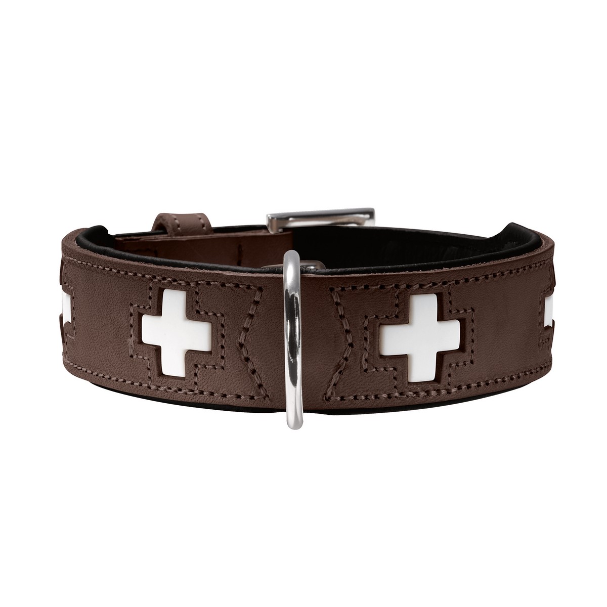 Hundhalsband Hunter Swiss Brun Svart M 55 cm