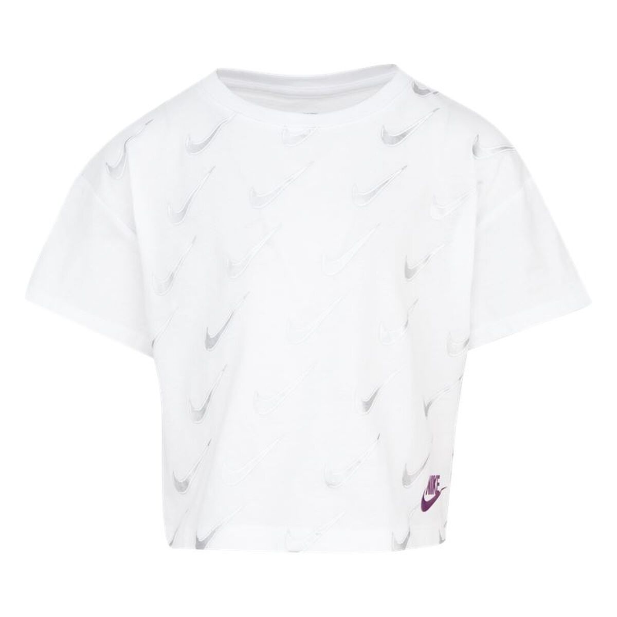 Barn T-shirt med kortärm Nike 36I352-001 Vit