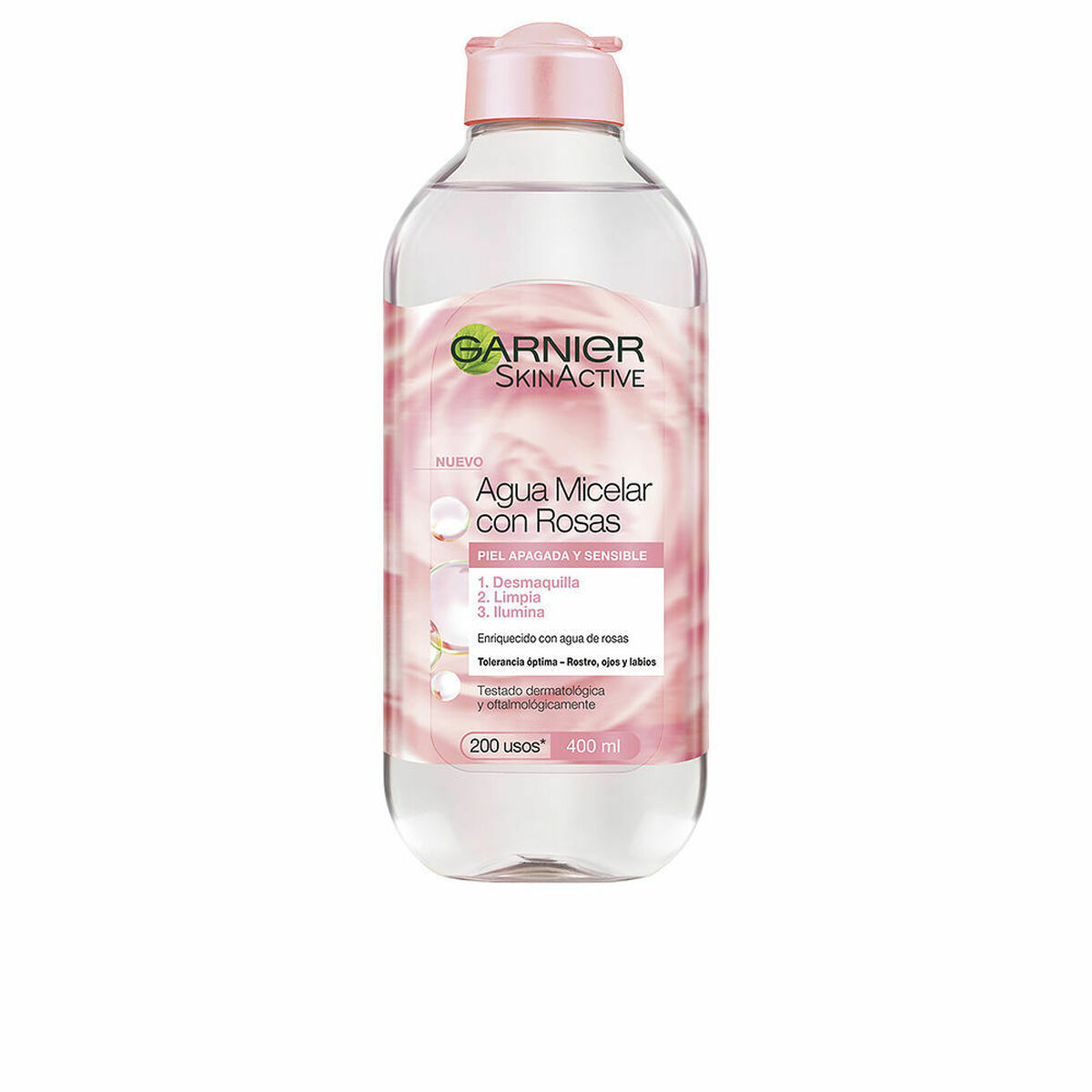 Sminkborttagande micellärt vatten Garnier Skinactive Agua Rosas 400 ml Rosenvatten