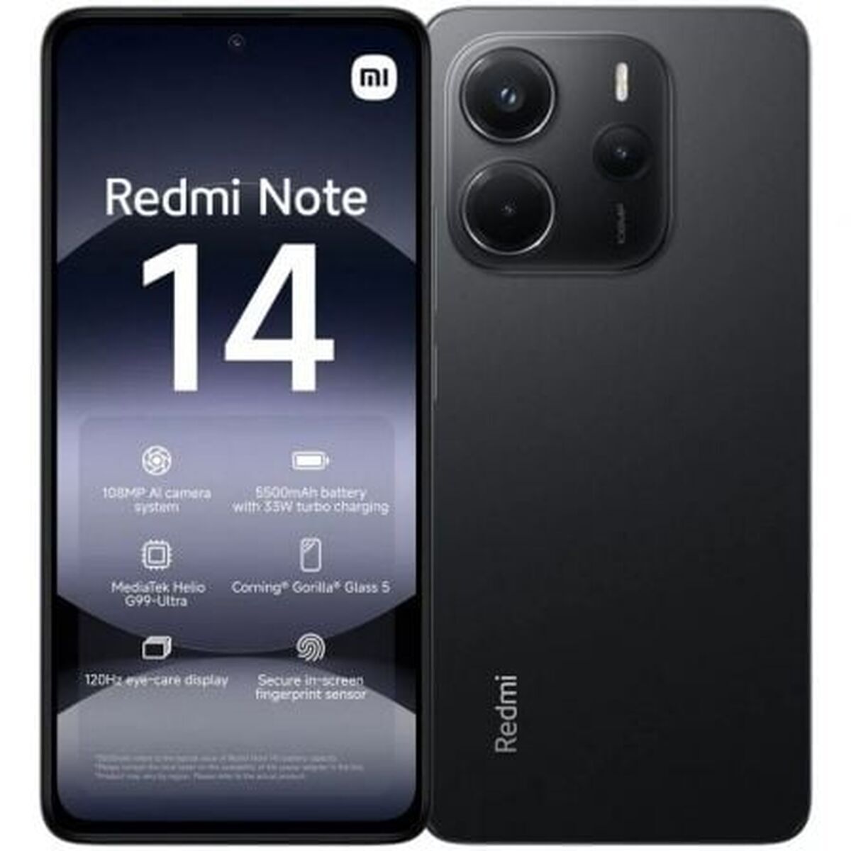 Smartphone Xiaomi Redmi Note 14 4G 6,67" Octa Core 8 GB RAM 128 GB Svart