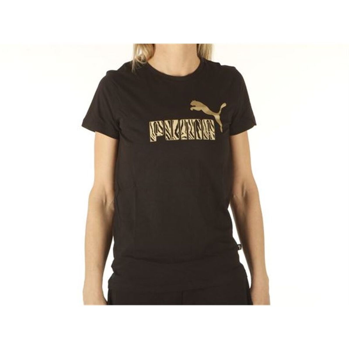 T-shirt med kortärm Dam Puma 670001 01 Svart (S)