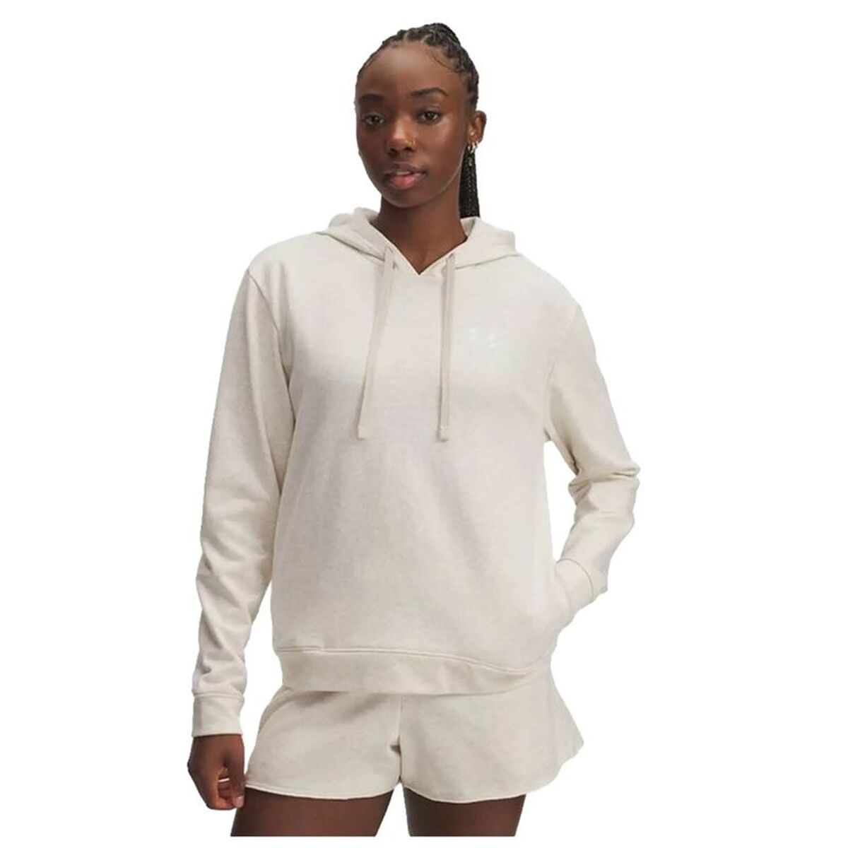 Tröja med huva Dam Under Armour Rival Terry Hoodie Vit