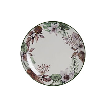 Lapostányér DKD Home Decor Virágok Porslin (27 x 27 x 2 cm)