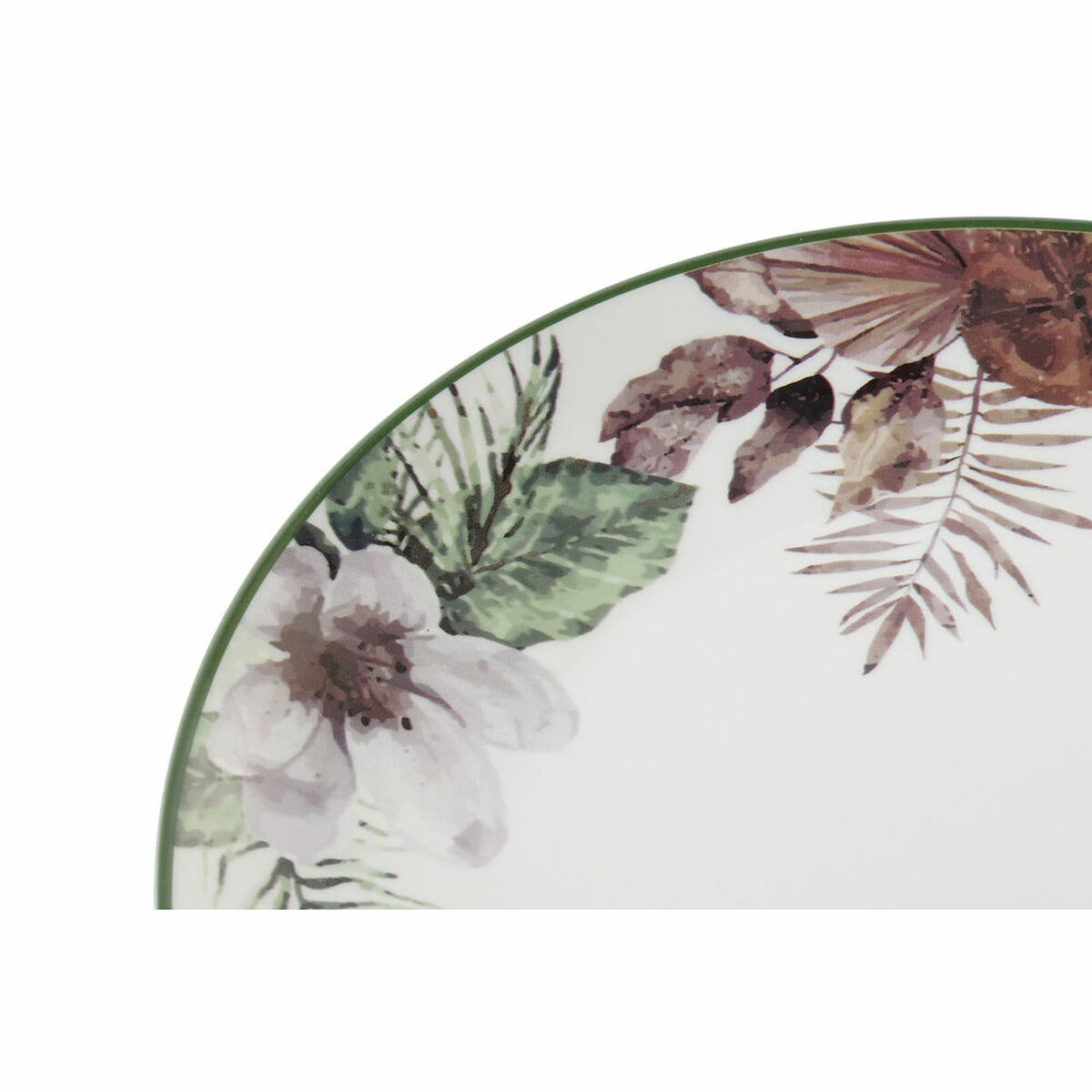 Lapostányér DKD Home Decor Virágok Porslin (27 x 27 x 2 cm) - 2