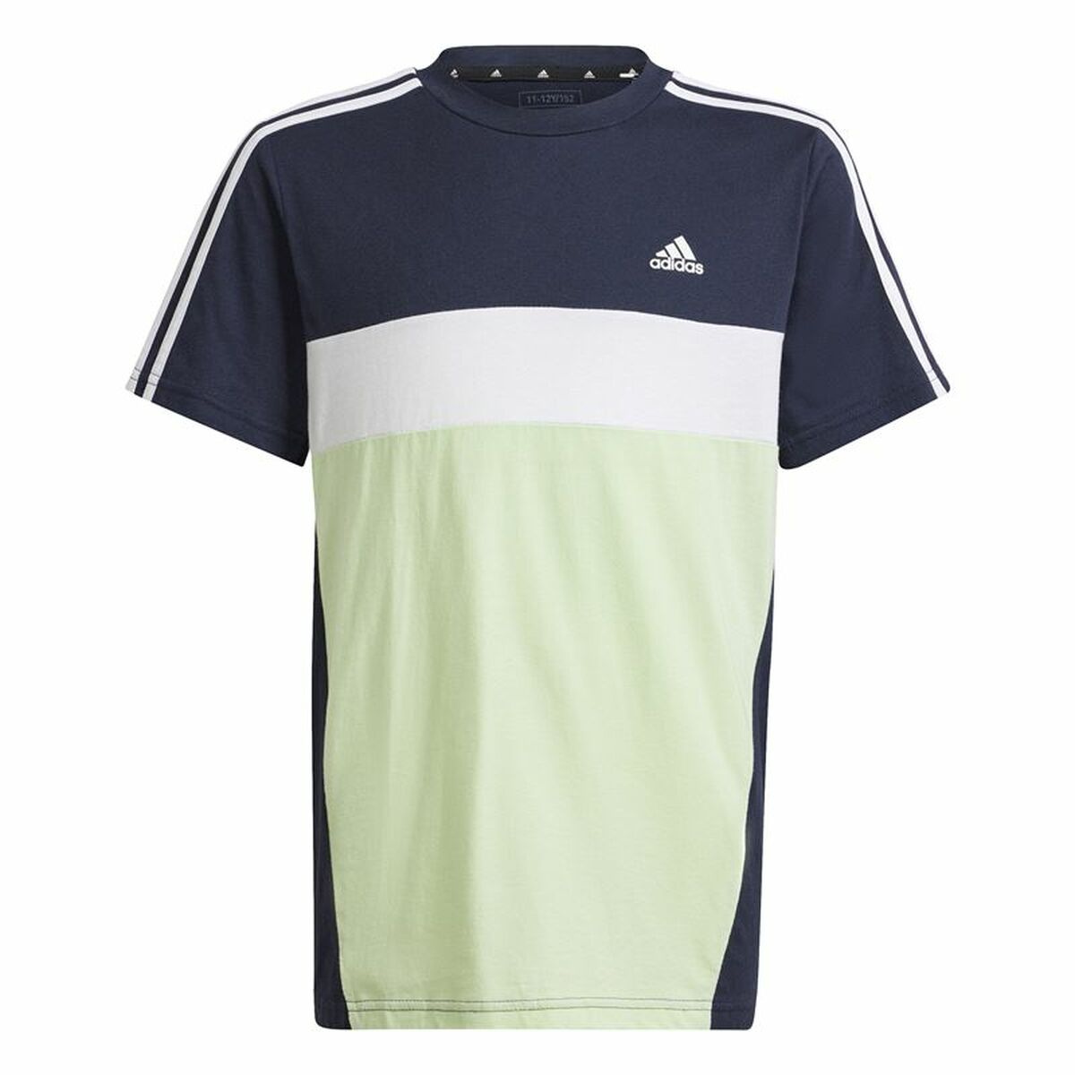 Barn T-shirt med kortärm Adidas 3 Bnadas 9-10 år Blå