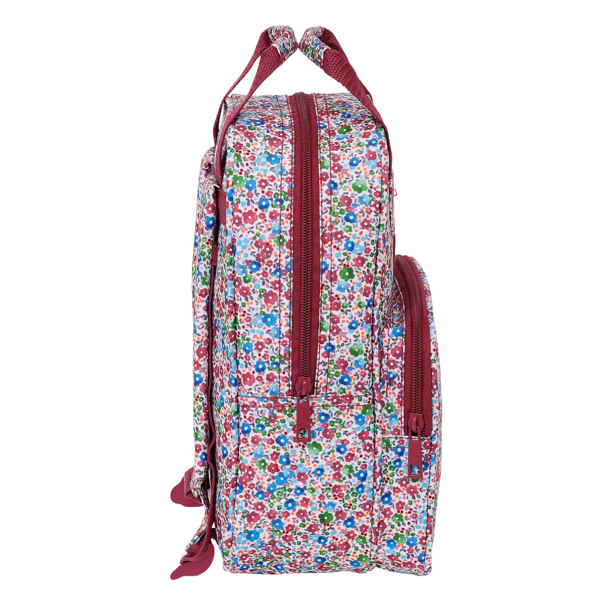 Skolryggsäck Nait Nait Flores coimbra burdeos Bordeaux 20 x 28 x 8 cm - 2