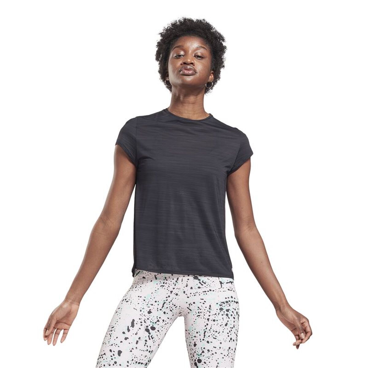 T-shirt med kortärm Dam Reebok Workout Ready Activchill Svart - 2