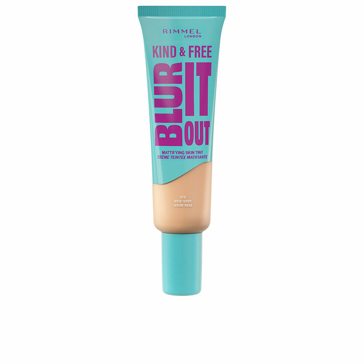 Flytande makeupbas Rimmel London KIND & FREE BLUR IT OUT Nº 010-Rose Ivory 30 ml