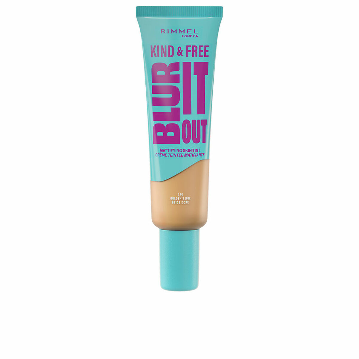 Flytande makeupbas Rimmel London KIND & FREE BLUR IT OUT Nº 210-Golden Beige 30 ml