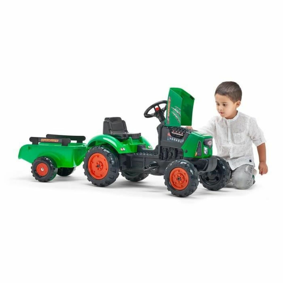 Pedaltraktor Falk Supercharger 2031AB Grön - 3